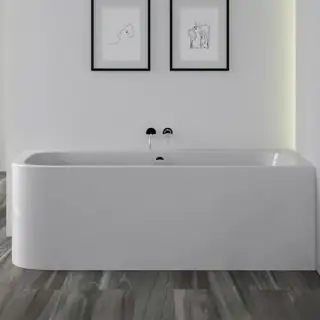 Knief Pure Left Ванна акриловая в правый угол 180х80х60см., щелевой перелив, цвет белый глянцевый