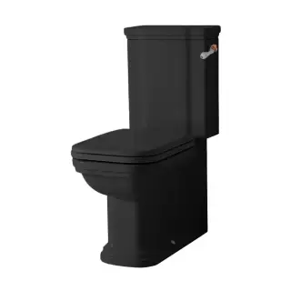 Kerasan Waldorf Унитаз-моноблок, белый, с ручкой смыва справа, цвет: черный/золото