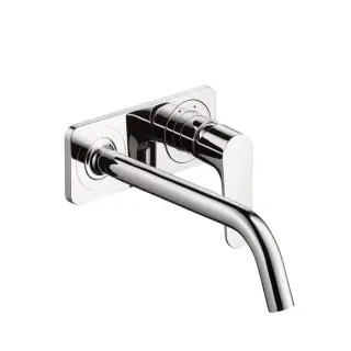 Axor Citterio M Встраиваемый смеситель для раковины, с панелью, излив: 227мм, с донным клапаном, внешняя часть, цвет: хром