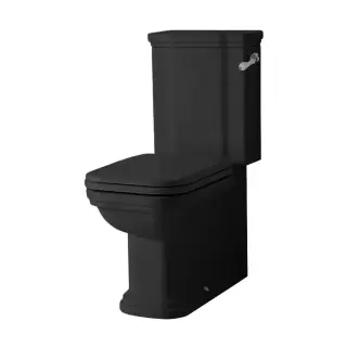 Kerasan WaldorfУнитаз-моноблок, белый, с ручкой смыва справа, цвет: черный/хром