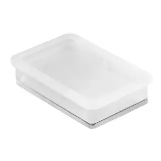 Colombo Lulu Мыльница настольная, цвет: хром/матовое стекло