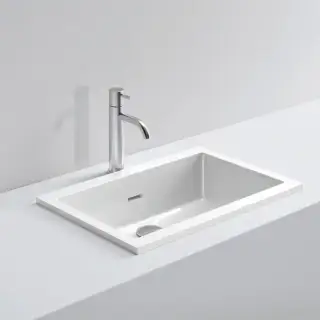 NOORTH milldue edition Раковина 57х37х13 см, без отв., полувстраиваемая,  цвет: белый