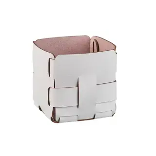 Colombo Adj Корзинка Mini Bottega, 12x12H13 см , цвет: устричный/пепельная роза