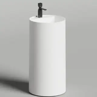 Salini Armonia Round Top 01  Раковина напольная 45х45х90см., с 1 отв., мат-л: S-Stone, цвет: белый матовый