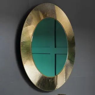 Laufen Kartell Зеркало круглое d=78см, настенное, без подсветки, цвет: золотой