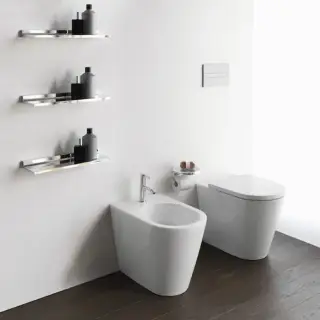 Laufen Kartell Биде напольное 56х37х43см, с 1 отв. под смеситель, без боковых отв, с покр. LLC, цвет: белый