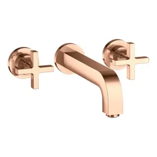 Axor Citterio Смеситель для раковины 222, встраиваемый, излив: 22.2см., цвет: полированное красное золото