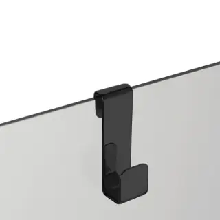 3SC APPY Крючок навесной на стекло, одинарный, цвет: черный матовый