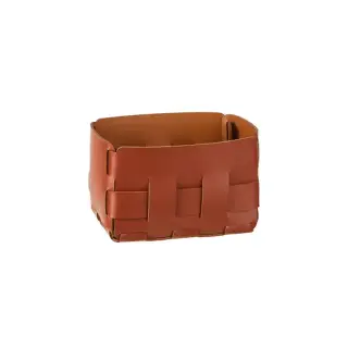 Colombo Adj Корзинка Mini Bottega, 12x19H13 см, цвет: бордо/коньяк