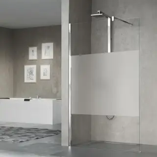 Novellini Giada H Душевое ограждение 87-88.5х205см., с свободным входом, с настенным кронштейном, стекло прозрачное, цвет: Silver