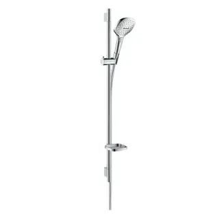 Hansgrohe Raindance Select E Душевой набор: штанга 90см., ручной душ 120, 3jet (Rain, RainAir, WhirlAir), EcoSmart, мыльница, шланг, цвет: хром