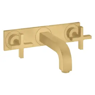 Axor Citterio Смеситель для раковины 226, встраиваемый, излив: 22.6см., с панелью, цвет: шлифованное золото