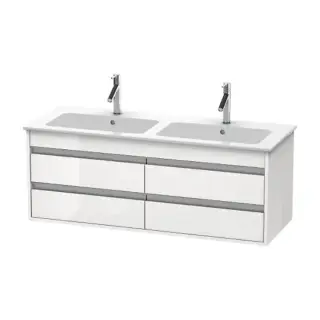 Duravit Ketho Тумба подвесная, 127x47.5х48см., с раковиной, 2 выдв.ящика, цвет: белый глянцевый