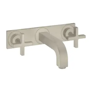 Axor Citterio Смеситель для раковины 226, встраиваемый, излив: 22.6см., с панелью, цвет: шлифованный никель