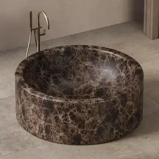 Dea Design Marble Rimini Ванна 150х50х56см., отдельностоящая, мрамор, цвет: Dark Emperador
