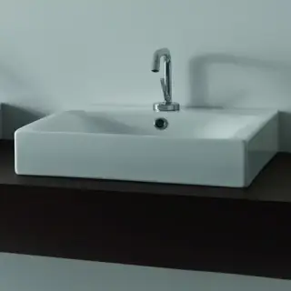 Kerasan Cento Раковина 50х45 см, 1 отв., подвесная/накладная, цвет: белый