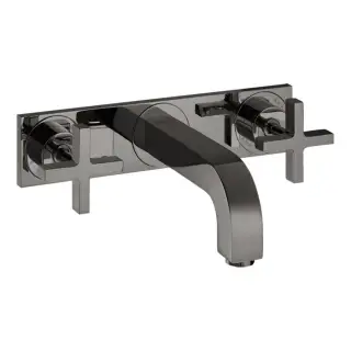 Axor Citterio Смеситель для раковины 226, встраиваемый, излив: 22.6см., с панелью, цвет: полированный черный хром