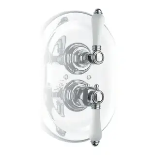 Nicolazzi Petit Mont Blanc Встраиваемый смеситель, 3/4” с запорным вентилем, цвет: хром, ручки Petit Mont Blanc