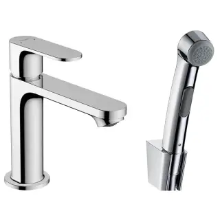 Hansgrohe Rebris S Смеситель для раковины 110, с гигиеническим душем, цвет: хром