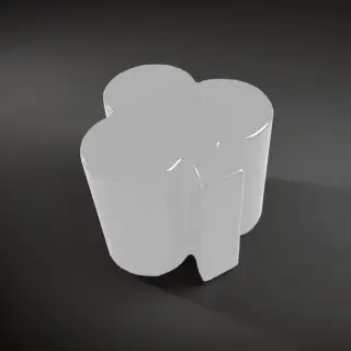 Kerasan Artwork Столик декоративный на стальной основе &quot;FIORI&quot;, 50х50х41 см, напольный, цвет: белый глянцевый