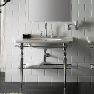 Globo Paestum Консоль напольная 100x53x90см, с раковиной на 1 отв., хромированная