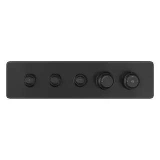 Gessi Hi-Fi Eclectic Смеситель для душа настенный встраиваемый, термостатический, с 3 запорными кнопками, цвет: черный матовый