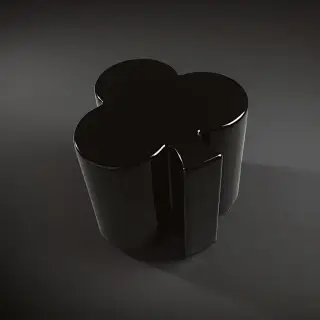 Kerasan Artwork Столик декоративный на стальной основе &quot;FIORI&quot;, 50х50х41 см, напольный, цвет: черный глянцевый