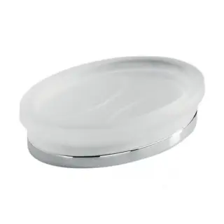 Colombo Land Мыльница настольная, цвет: хром/матовое стекло