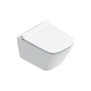 Catalano Green Унитаз подвесной 50х37см, безободковый, смыв Tornado, покрытие Cataglaze+, цвет: белый глянцевый