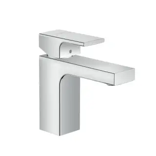 Hansgrohe Vernis Shap Смеситель для раковины, излив 100 мм, с донным клапаном, цвет: хром