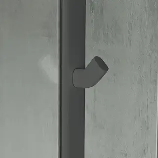 Novellini Giada Крючок, подвесной, для профиля, цвет: черный матовый