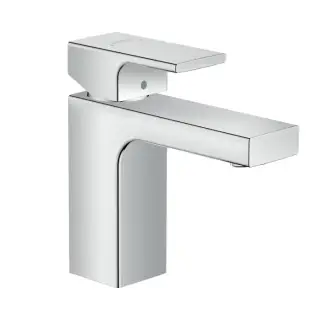 Hansgrohe Vernis Shap Смеситель для раковины, излив 100 мм, с донным клапаном, цвет: хром