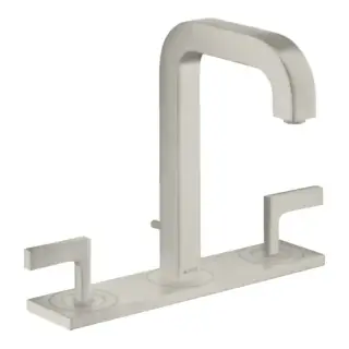 Axor Citterio Смеситель для раковины 170, на 3 отв., ручка: рычаг, с панелью, с донным клапаном, цвет: сталь