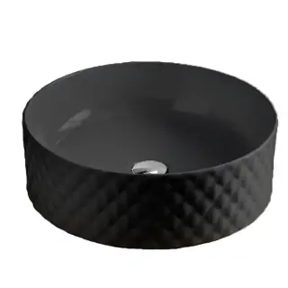 Artceram Rombo Раковина 44 см, без отв., накладная, цвет: матовый черный