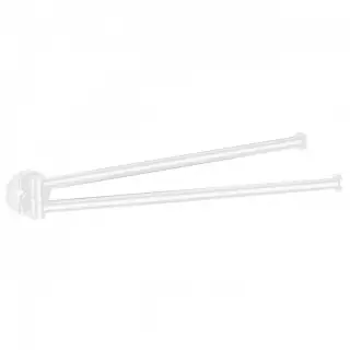 Colombo Plus Полотенцедержатель 34.5см, двойной, цвет: белый матовый