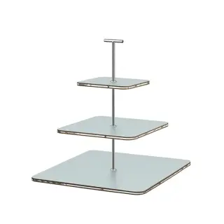 ADJ Сервировочная стойка 30x30xH35см., ручка &quot;Т&quot;, цвет: небесный голубой/фурнитура хром