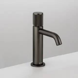 Gattoni MD Смеситель для раковины на 1 отверстие, ручка RONCO, высота излива 97,3 мм., с донным клапаном, цвет Grey anthracite