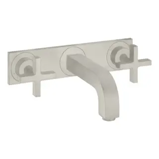 Axor Citterio Смеситель для раковины 226, встраиваемый, излив: 22.6см., с панелью, цвет: сталь