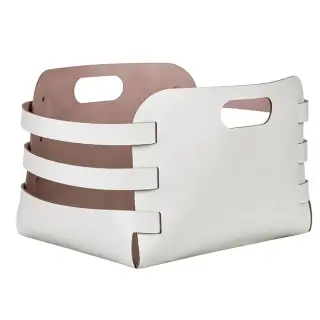 Colombo Adj Корзина Riga 27x36хH25см., настольная, цвет: устричный/пепельная роза