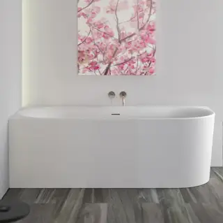 Knief Fresh Left Ванна угловая 180х80х60см., Dx, щелевой перелив slot в комплекте, цвет: белый