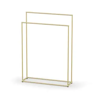 Decor Walther Mikado Полотенцедержатель 86см., напольный, двойной, цвет: латуный матовый