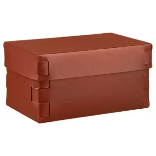 Colombo Adj Коробка Snob 25x15хH13.5см., настольная, цвет: бордо/коньяк