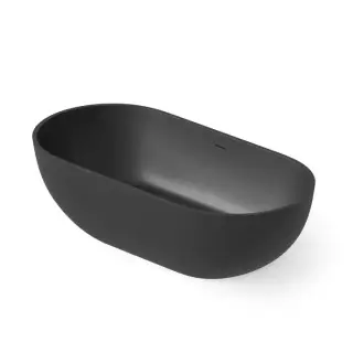 Dea Design Shadow Ванна 165х82х52см., отдельностоящая, Solid Surface, цвет: Black №16