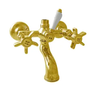 Nicolazzi Dames Anglaises Смеситель для ванны, настенный, с ручным душем, вывод сверху 3/4&quot; (для душ. стойки), цвет: золото