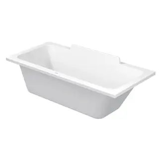 Duravit DuraStyle Ванна 160х70x48см,, прямоугольная, встраиваемая или версия  с панелями и ножками, с наклоном для спины справа, цвет: белый