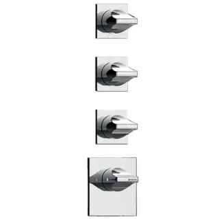 Bossini Apice Смеситель для душа встраиваемый, термостатический, 3 запорных вентиля, внешняя часть, цвет хром