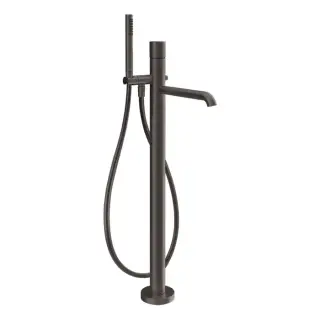 Gessi Habito Diamantato Смеситель для ванны, напольный, цвет: Black Metal Brushed PVD