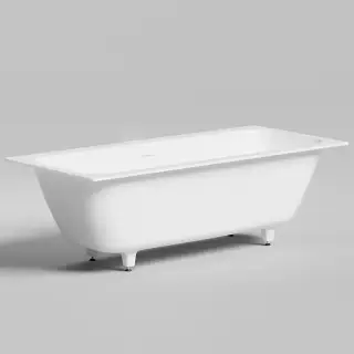 Salini Orlanda Axis KIT Встраиваемая ванна на ножках 180х80х60cм., &quot;Up&Down&quot;, сифон, интегрированный слив-перелив, материал: S-Sense, цвет: белый глянцевый