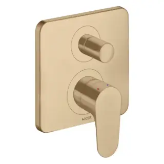 Axor Citterio M Смеситель для ванны, встраиваемый, с переключателем на 2 потока, с защитой, цвет: шлифованная бронза