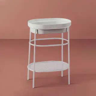 Artceram FUORI SCALA Металическая структура 36.5x58.6хh83см с раковиной без отв под смеситель, Fuori Scala ovale 58, напольная, цвет: белый матовый